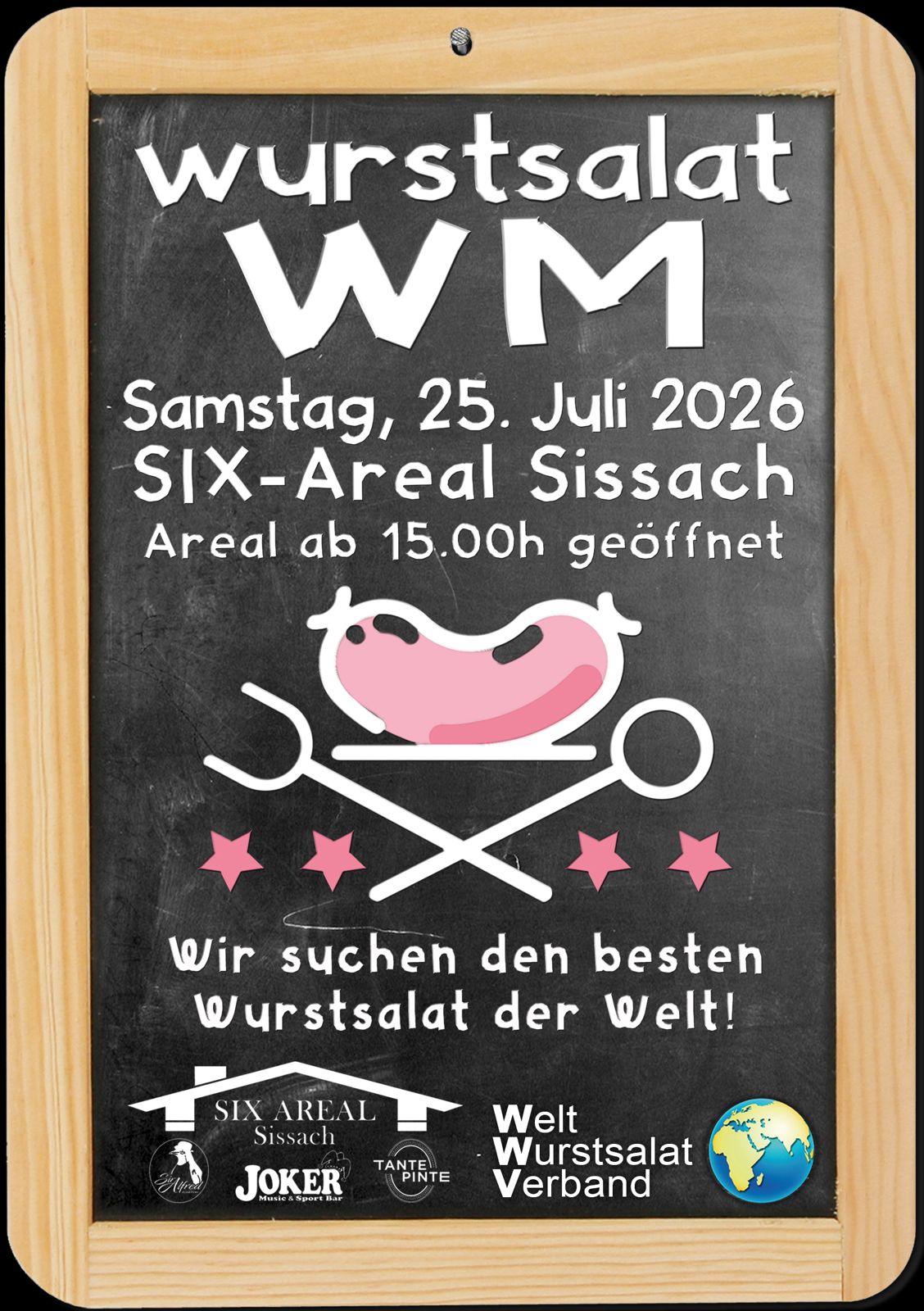 Plakat zur Wurstsalat WM 2026 in Sissach